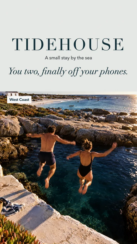 Tidehouse story ad for Customer A, You two, finally off your phones.