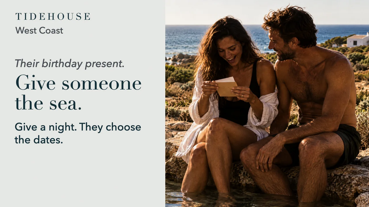 Tidehouse wide ad for Customer B, Give someone the sea.