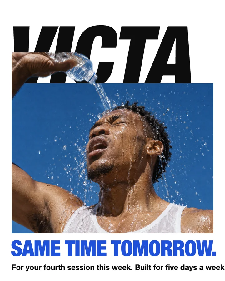 Victa feed ad for Customer B, Same time tomorrow.