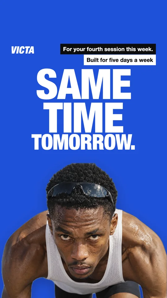 Victa story ad for Customer B, Same time tomorrow.