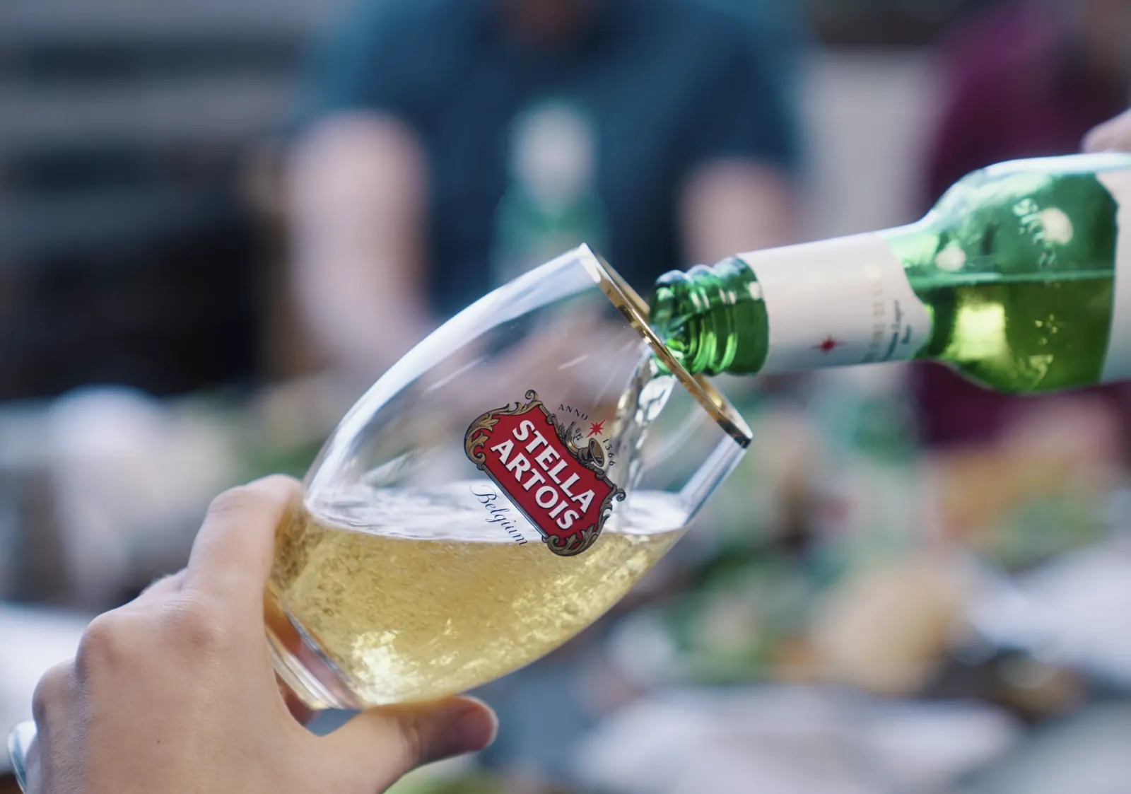 A Stella Artois dinner table frame